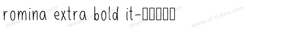 romina extra bold it字体转换